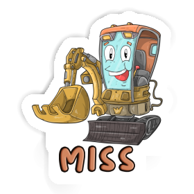 Sticker Miss Little Excavator Image