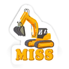 Excavator Sticker Miss Image