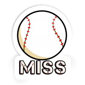 Balle de baseball Autocollant Miss Image