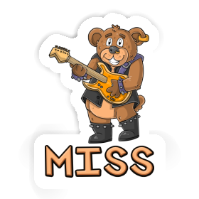 Miss Sticker Guitarist Image