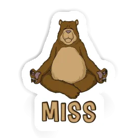 Yoga-Bär Sticker Miss Image