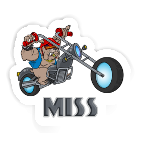 Sticker Motorradfahrer Miss Image