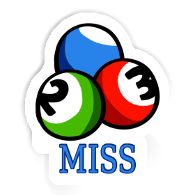 Sticker Billiard Ball Miss Image