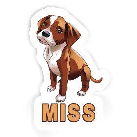 Sticker Boxer Dog Miss Image