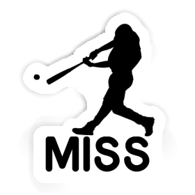 Sticker Baseballspieler Miss Image