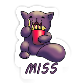 French Fry Cat Sticker Miss Image