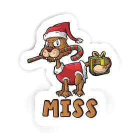 Weihnachtskatze Sticker Miss Image