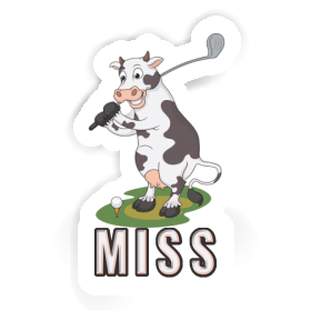 Sticker Golf Cow Miss Image