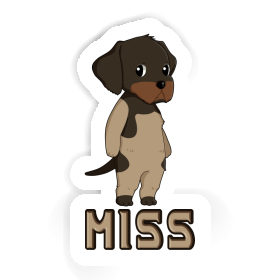 Deutsch Drahthaar Sticker Miss Image