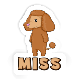 Caniche Autocollant Miss Image