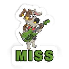 Sticker Miss Guitarist Image