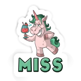 Licorne festive Autocollant Miss Image