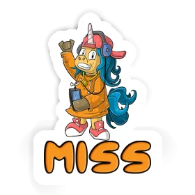 Hip-Hop Unicorn Sticker Miss Image