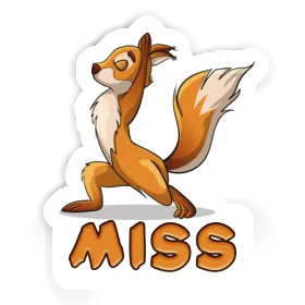 Miss Sticker Yoga Squirrel Image