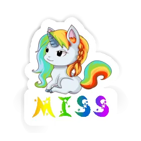 Miss Autocollant Licorne Image