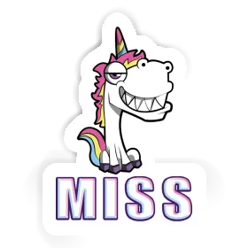 Sticker Grinning Unicorn Miss Image