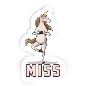 Miss Sticker Yoga Unicorn Image