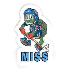 Hockey Player Sticker Miss Image