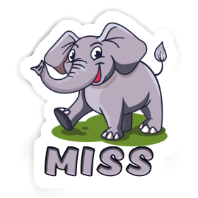 Elefant Aufkleber Miss Image