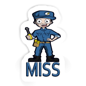 Sticker Miss Elektriker Image