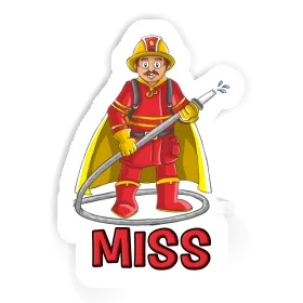 Sticker Firefighter Miss Image