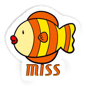 Autocollant Poisson Miss Image