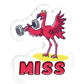 Weight Lifter Sticker Miss Image