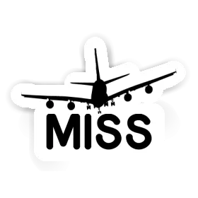 Miss Sticker Airplane Image