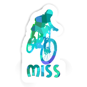 Freeride Biker Sticker Miss Image