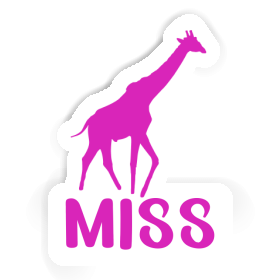 Autocollant Girafe Miss Image