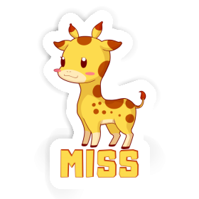 Sticker Giraffe Miss Image