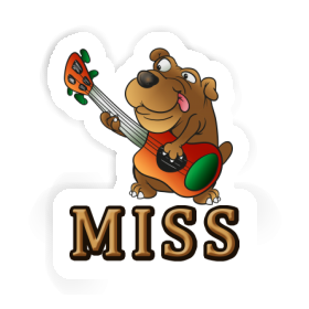 Miss Sticker Guitarist Image