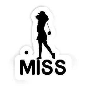 Sticker Miss Golfer Image