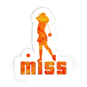 Miss Sticker Golfer Image