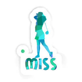 Golferin Aufkleber Miss Image