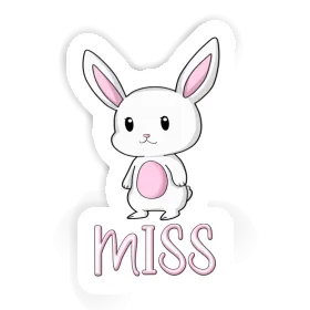 Lapin Autocollant Miss Image