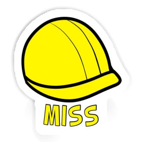 Miss Sticker Construction Helmet Image