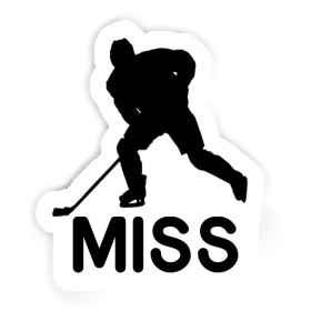 Miss Autocollant Joueur de hockey Image