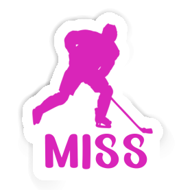 Hockey Player Sticker Miss Image