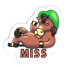 Miss Sticker Lying horse Image