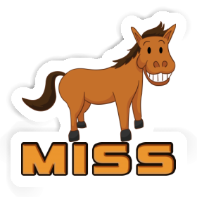 Autocollant Cheval sourire Miss Image