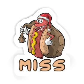 Weihnachts-Hotdog Aufkleber Miss Image