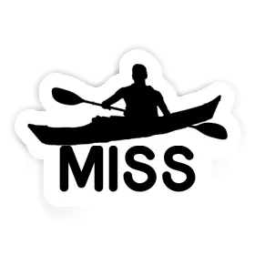 Kajakfahrer Sticker Miss Image