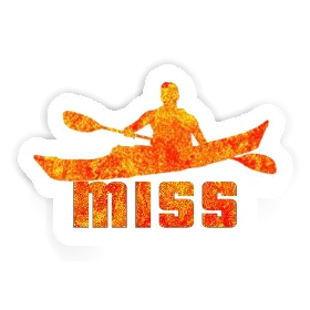 Sticker Kajakfahrer Miss Image