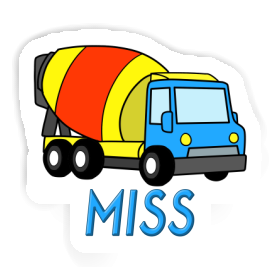 Aufkleber Miss Mischer-LKW Image