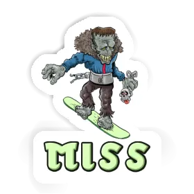 Sticker Miss Snowboarder Image