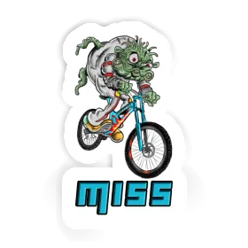 Aufkleber Downhill-Biker Miss Image