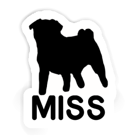 Mops Aufkleber Miss Image