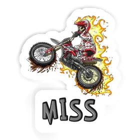 Miss Sticker Dirt Biker Image