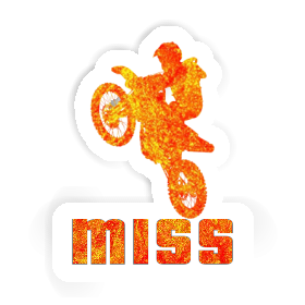 Motocross-Fahrer Aufkleber Miss Image